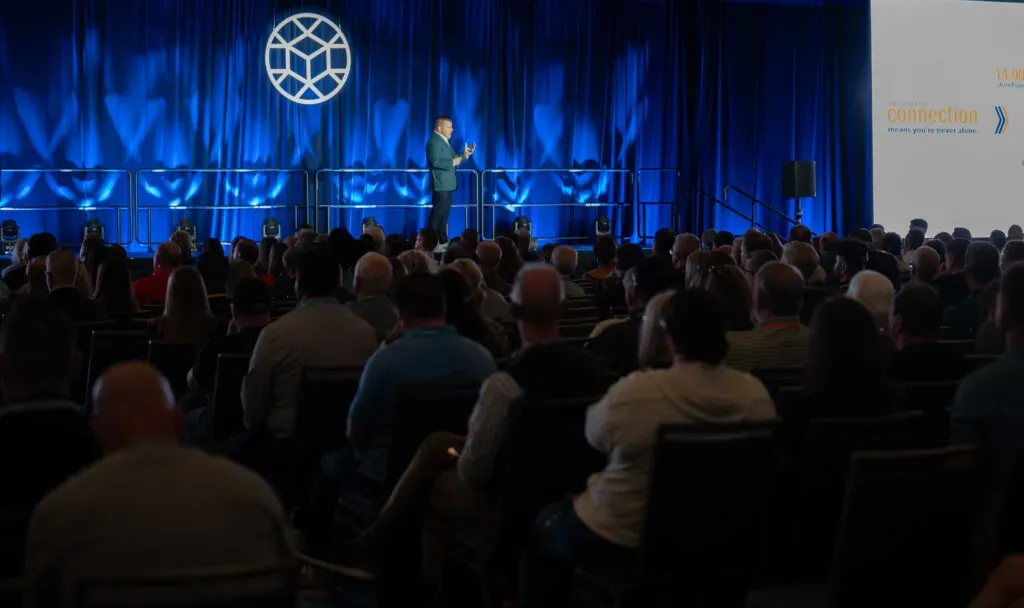Mainstage presentation at a conference